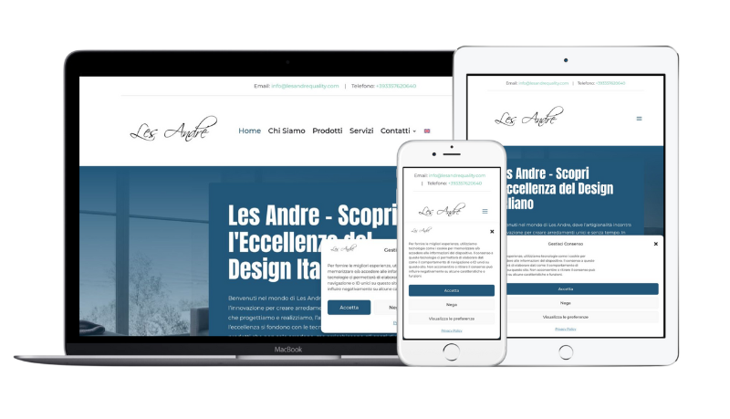 Arredamenti interni Verona Les Andre, sito web di qualità